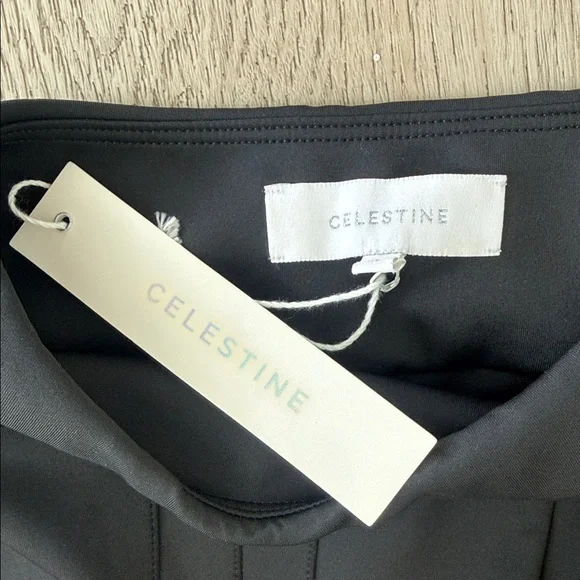 Celestine Elegant Black Wide-Leg Trousers - Picture 2 of 6